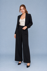 High-Waisted Pleated Wide-Leg Pants