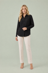 Flowy Collared Button-Down Shirt