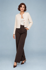 Apricot short jacket with heart buttons