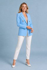 Mid-Length Double-Breasted Blazer