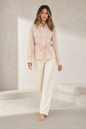 Chemise métallisée à ceinture | Lounelle Paris