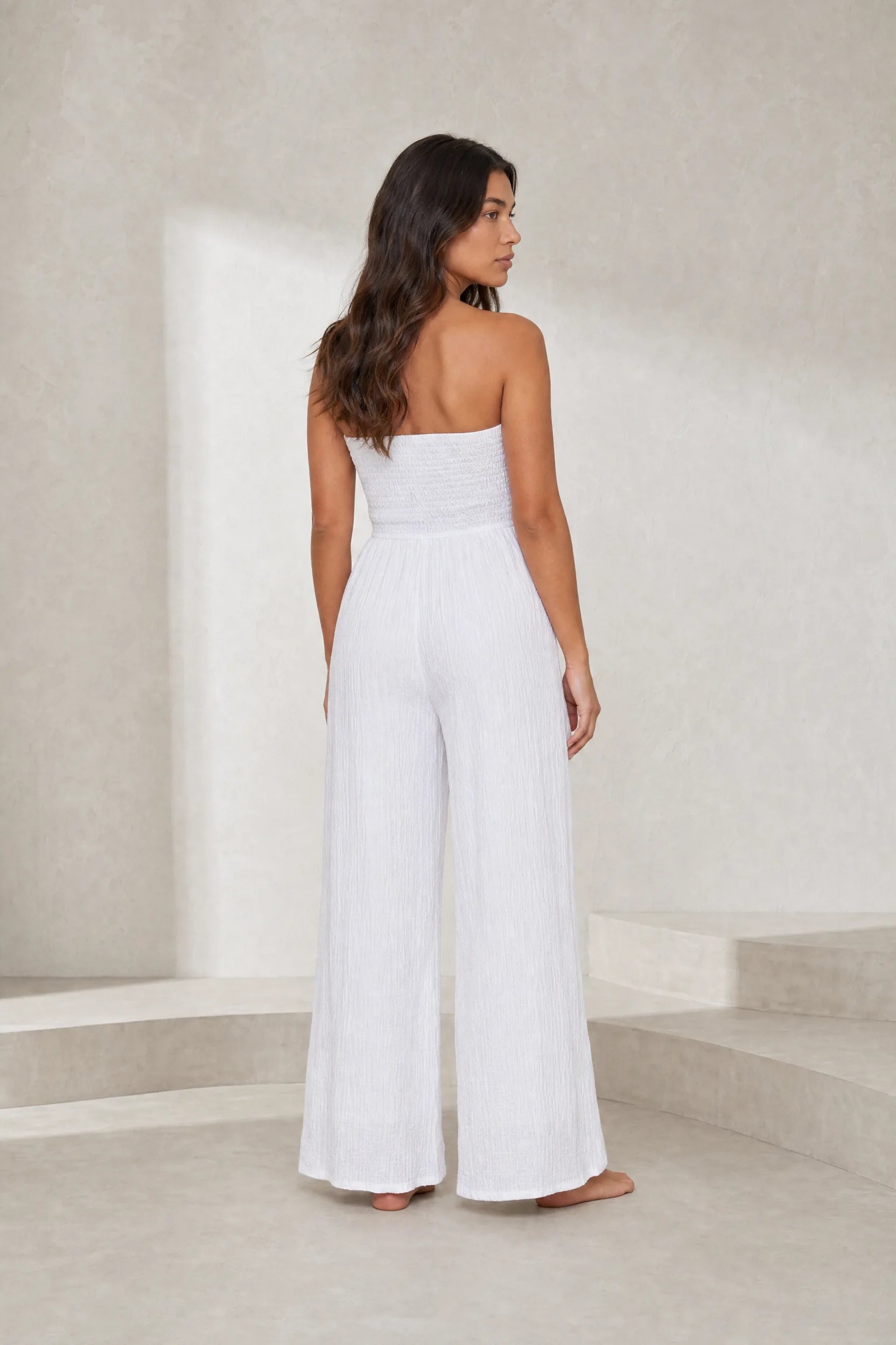 Combinaison bandeau jambes larges | Lounelle Paris