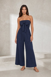 Combinaison bleu marine bandeau dos nu | Lounelle Paris