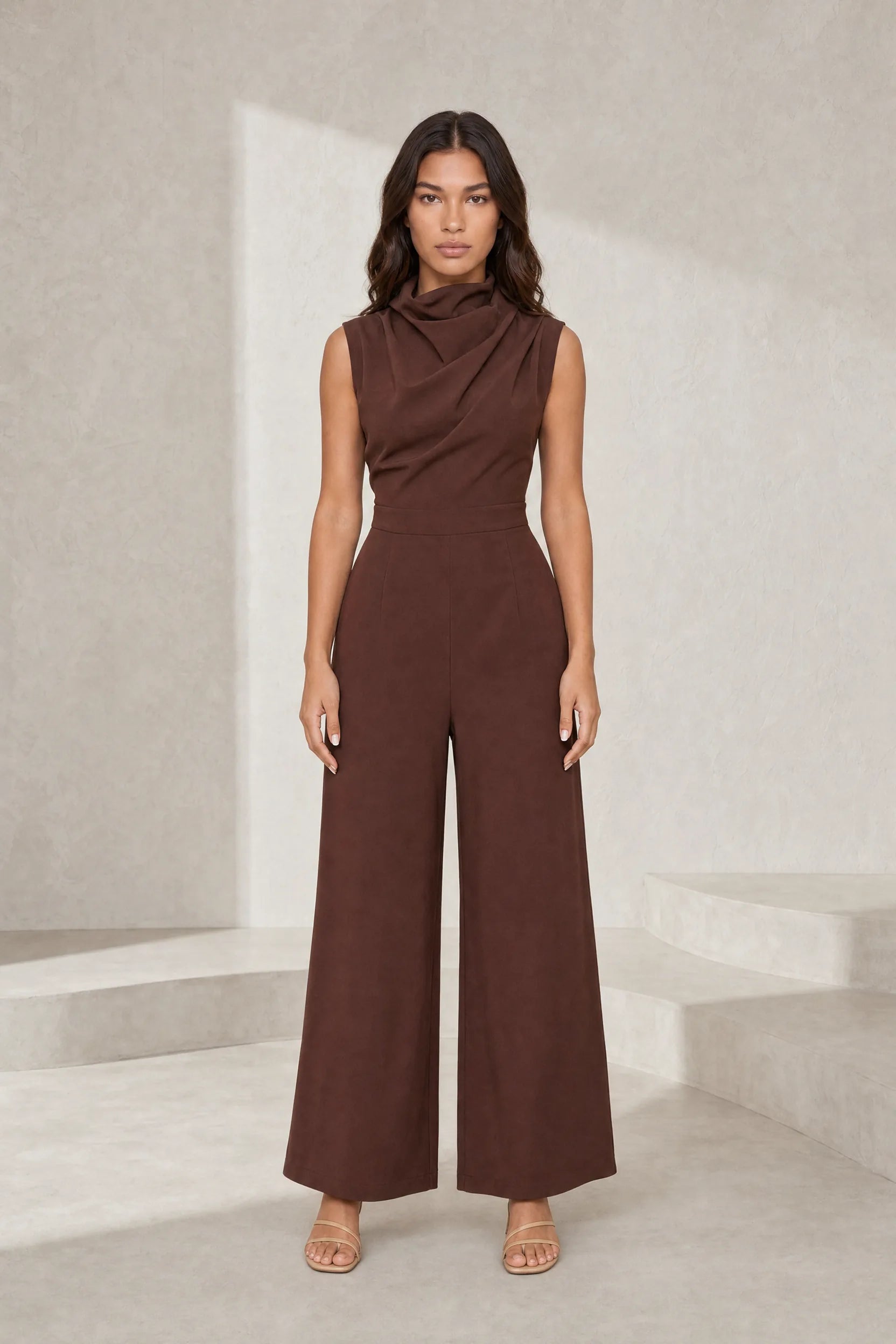 Combinaison fluide col drapé | Lounelle Paris