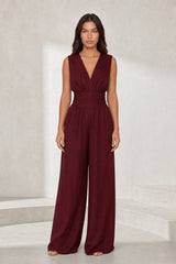 Flowing V-neck jumpsuit