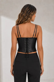 Corset satiné dos lacé | Lounelle Paris