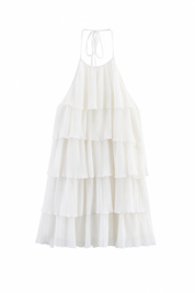 Robe blanche col halter dos nu | Lounelle Paris