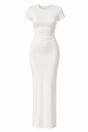 Robe longue moulante col rond | Lounelle Paris