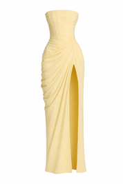 Robe longue bustier fendue aperçu produit