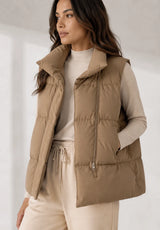 Gilet matelassé court col montant