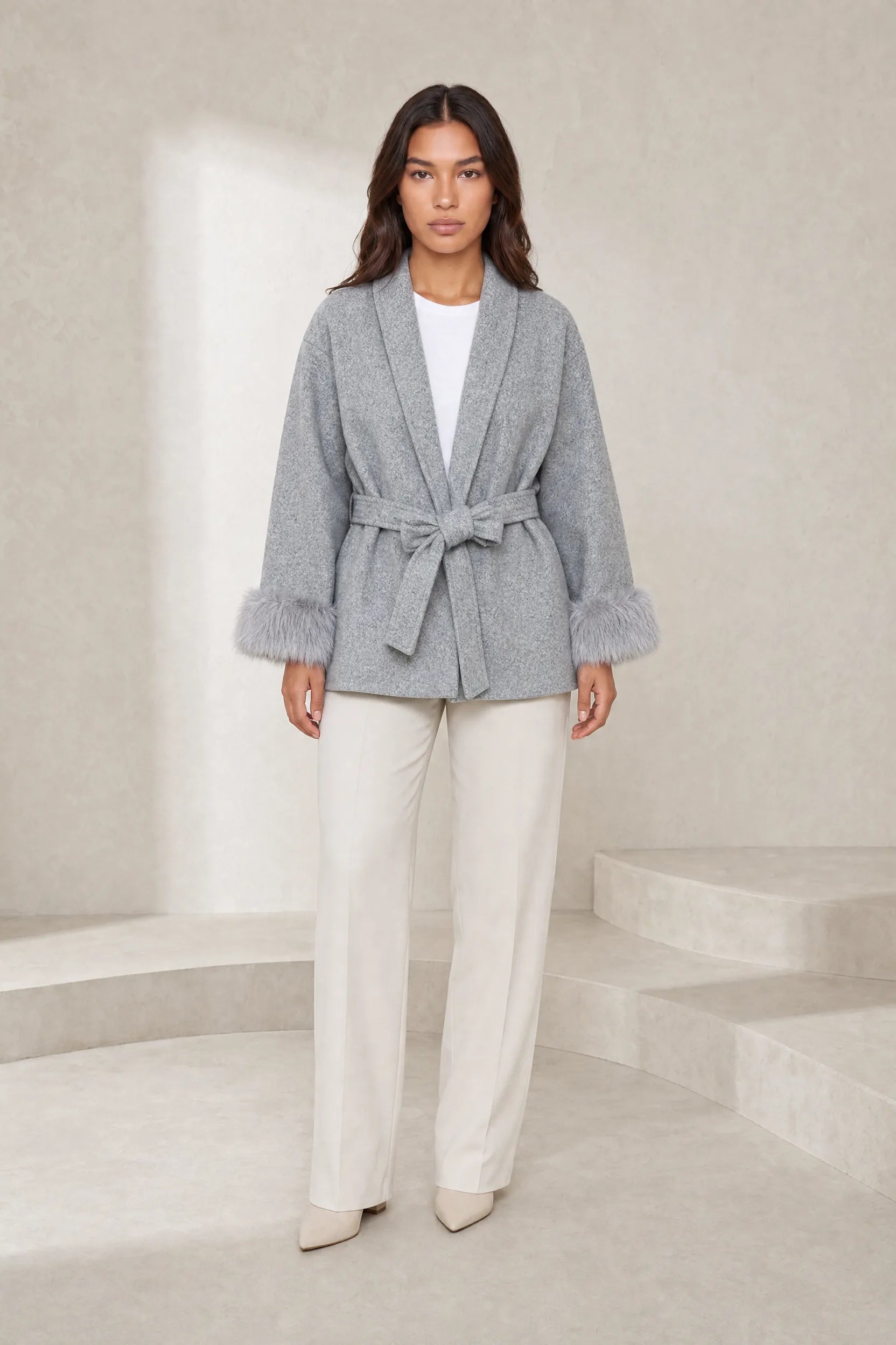 Manteau court ample col châle | Lounelle Paris