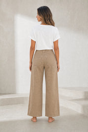 Pantalon cargo ample taille mi-haute | Lounelle Paris
