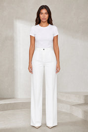 Pantalon de tailleur fluide taille haute | Lounelle Paris