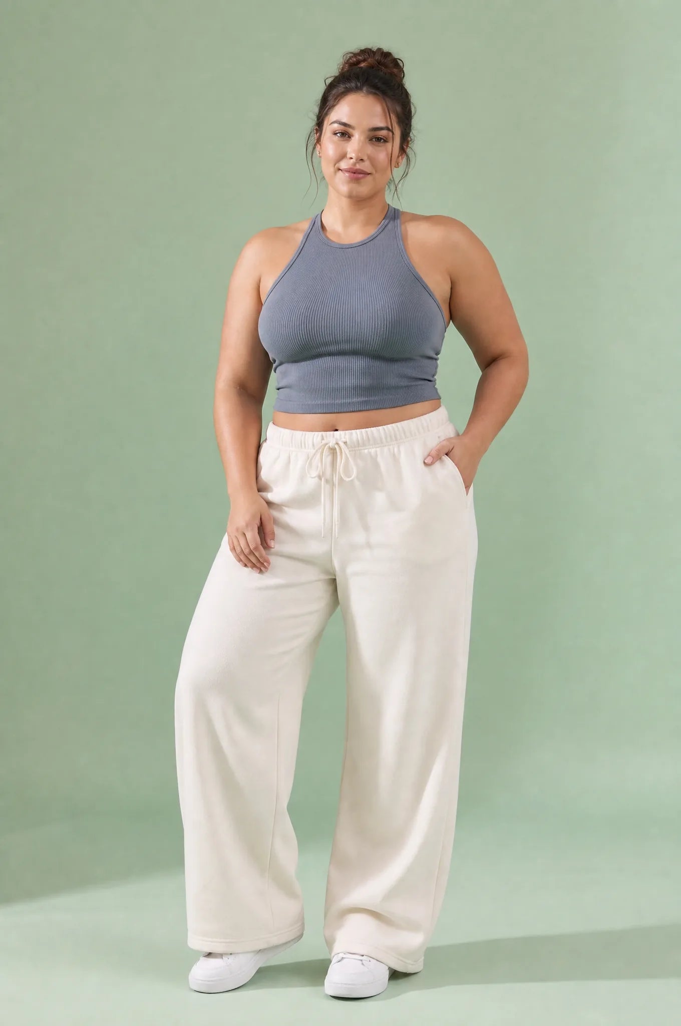 Pantalon large à cordon | Porté sur une silhouette plus ronde | Lounelle Paris
