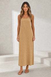 Robe longue bretelles encolure carrée | Lounelle Paris