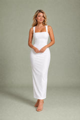 Square-Neck Bodycon Midi Dress