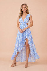 Floral Backless Maxi Dress