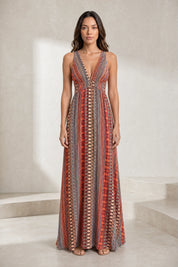 Robe longue fluide dos nu | Lounelle Paris