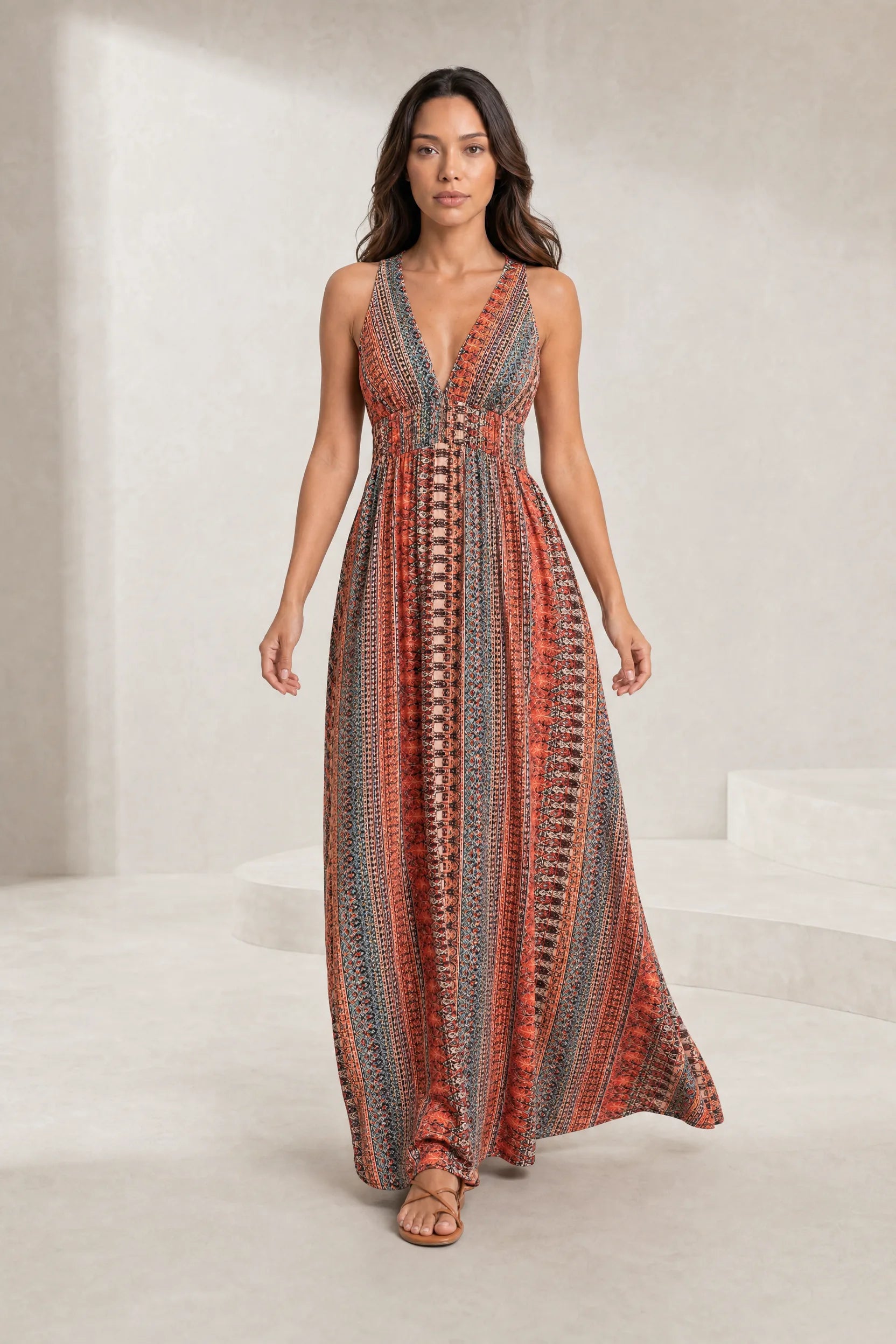 Robe longue fluide dos nu | Lounelle Paris