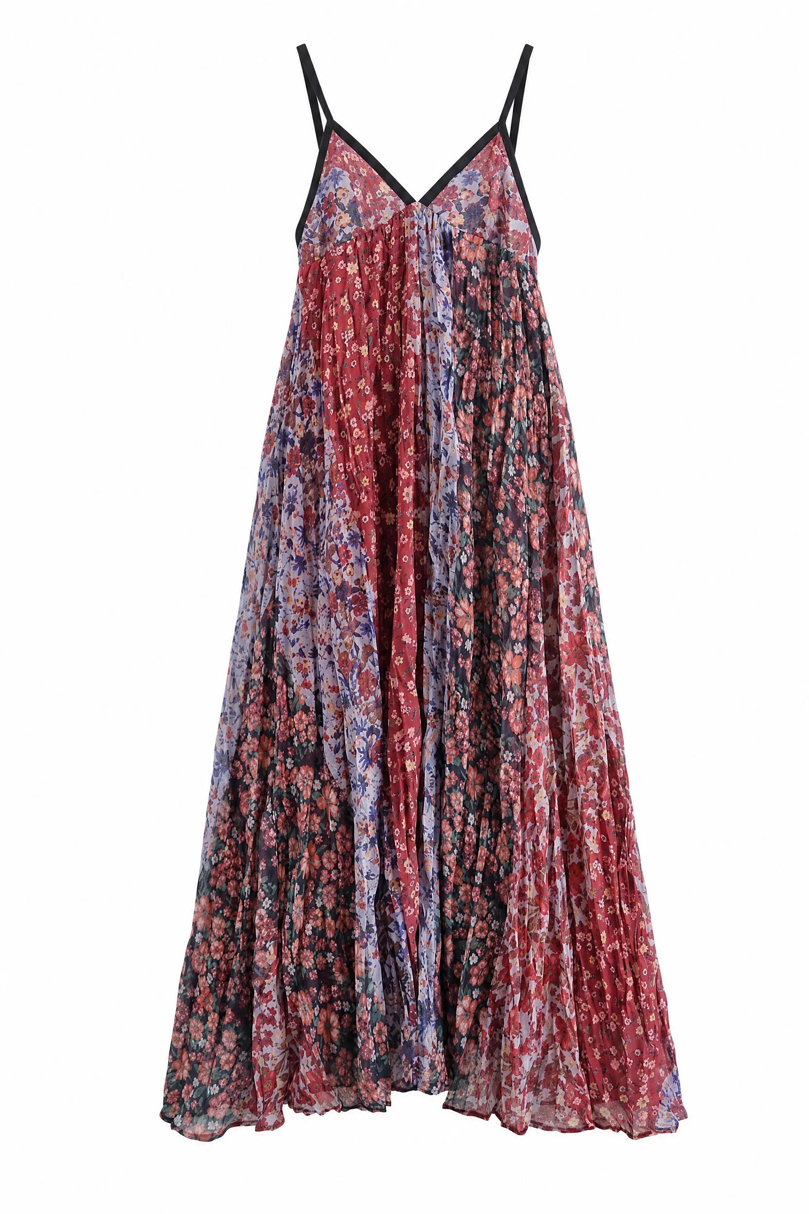 Robe longue imprimée à fines bretelles | Lounelle Paris