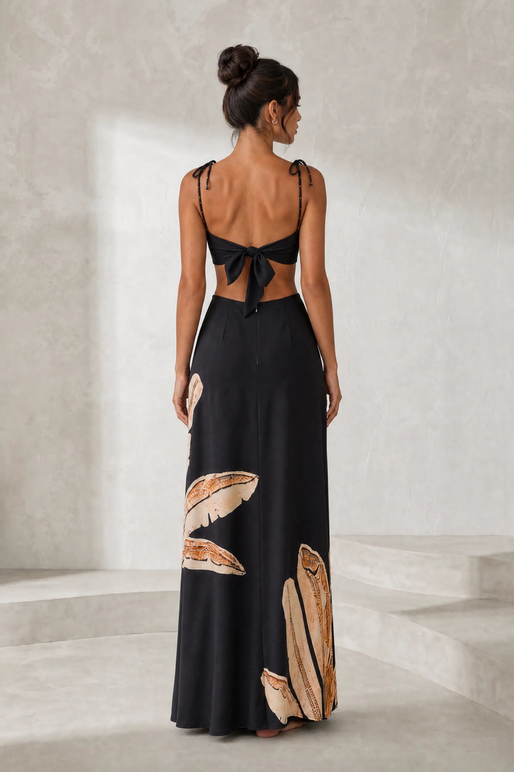 Robe longue noire dos nu | Lounelle Paris