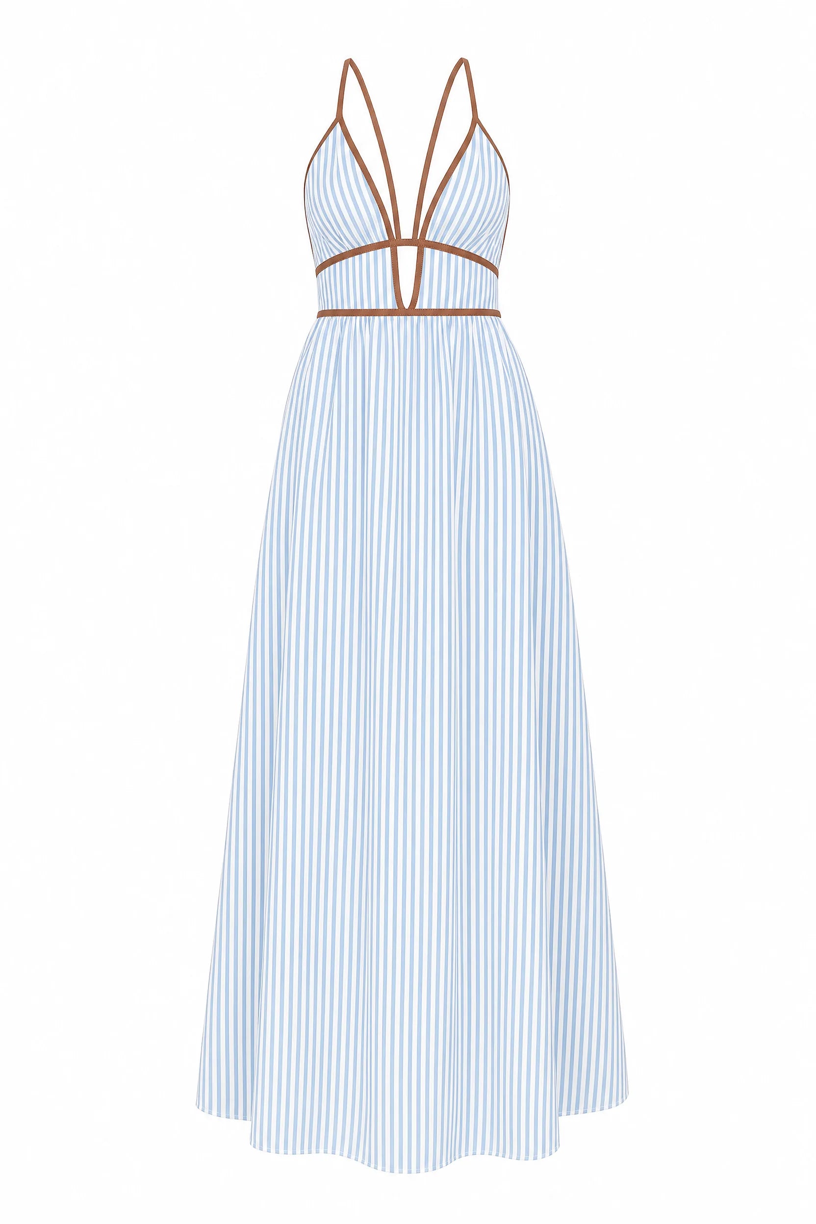 Robe longue rayée dos nu | Lounelle Paris