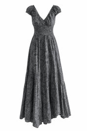 Robe longue smockée à imprimé floral | Lounelle Paris