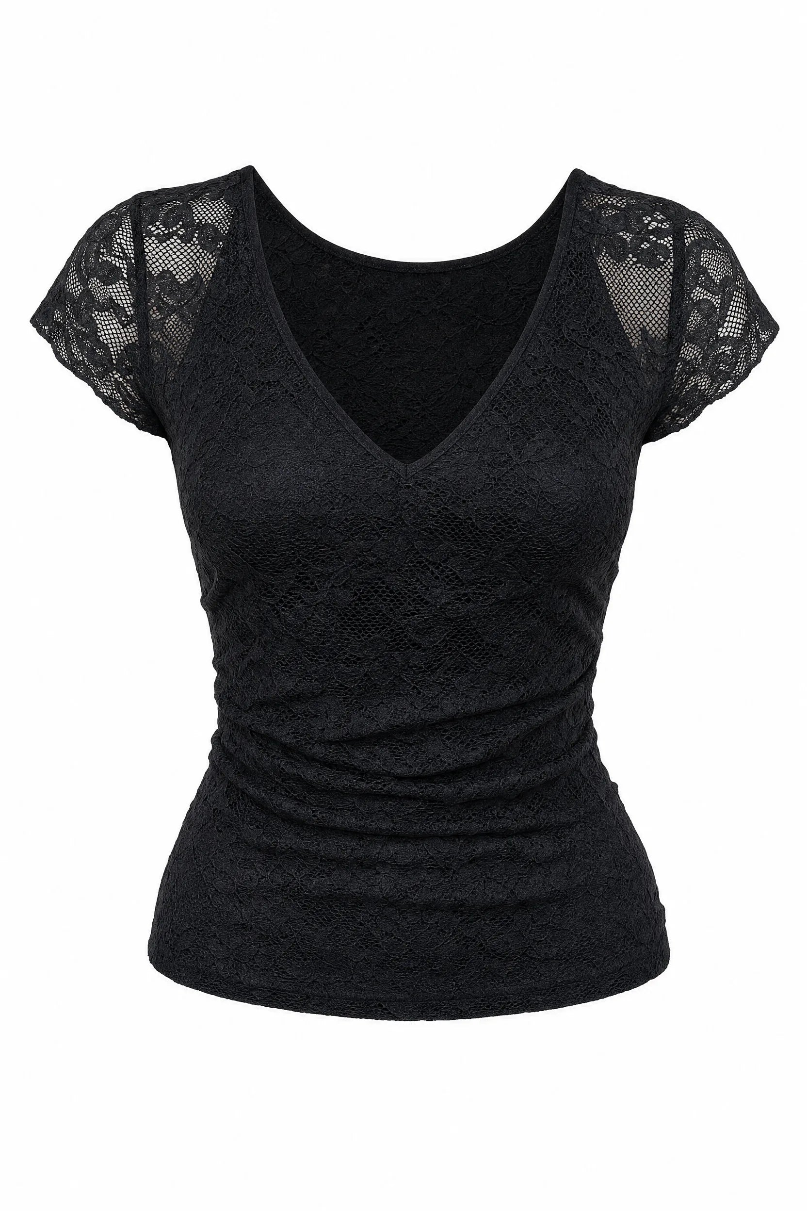 Top noir dentelle dos nu | Lounelle Paris