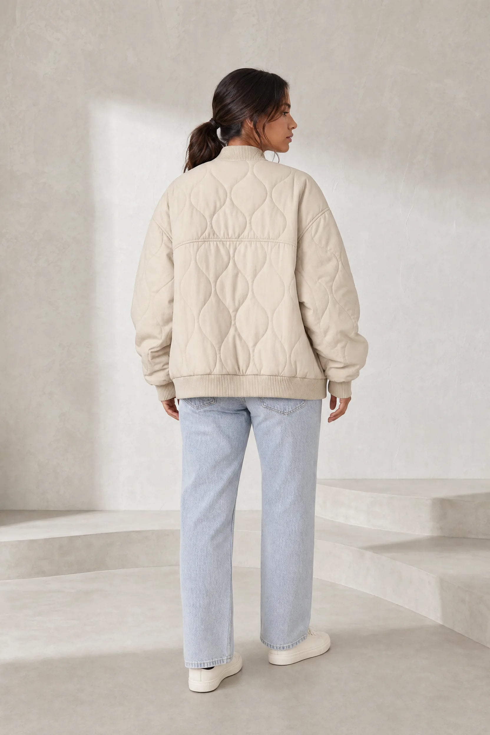 Veste matelassée ample col montant | Lounelle Paris